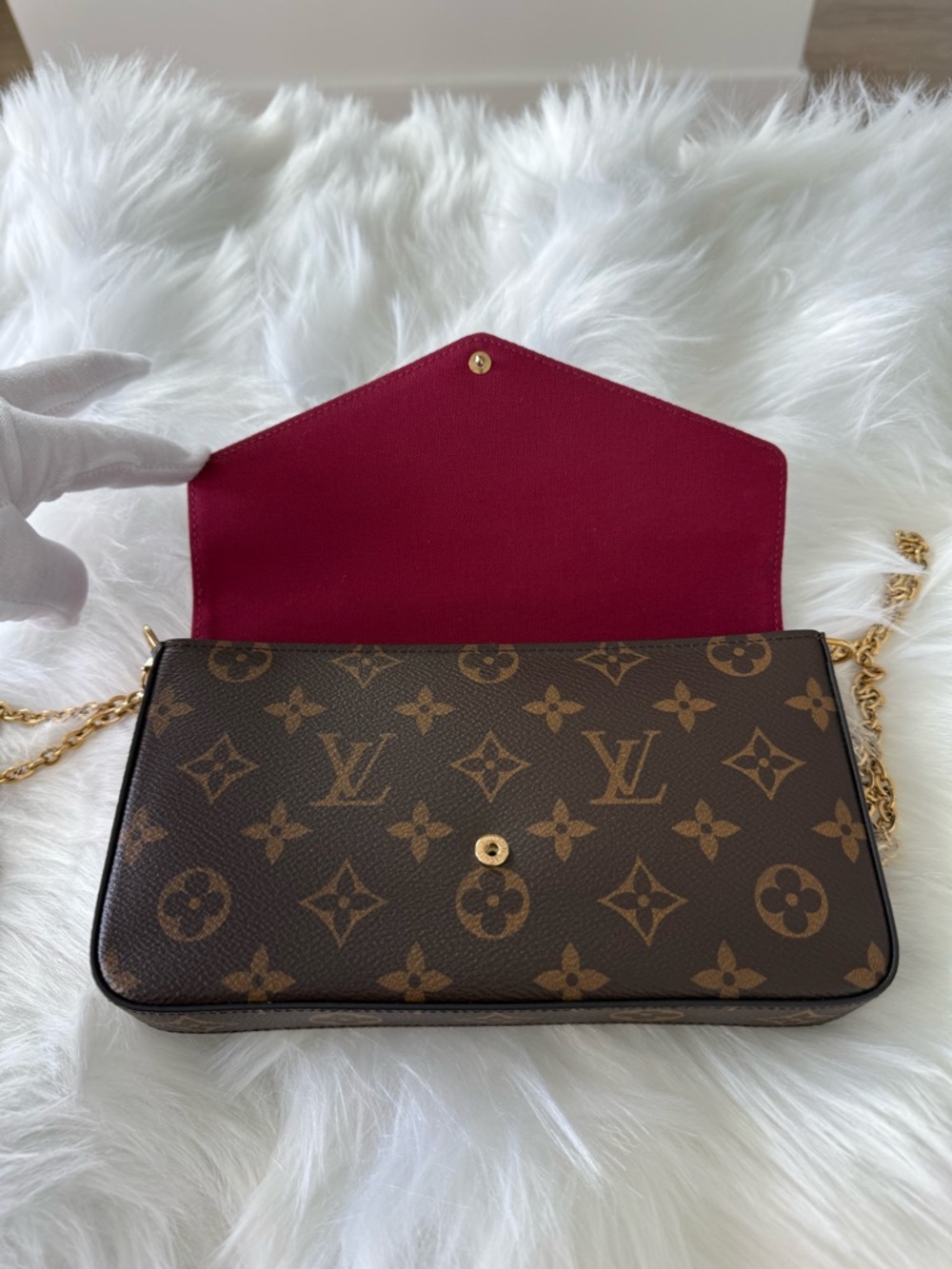 Louis Vuitton: Monogram Pochette Felicie w/ inserts AUTHENTIC - Picture 14 of 16